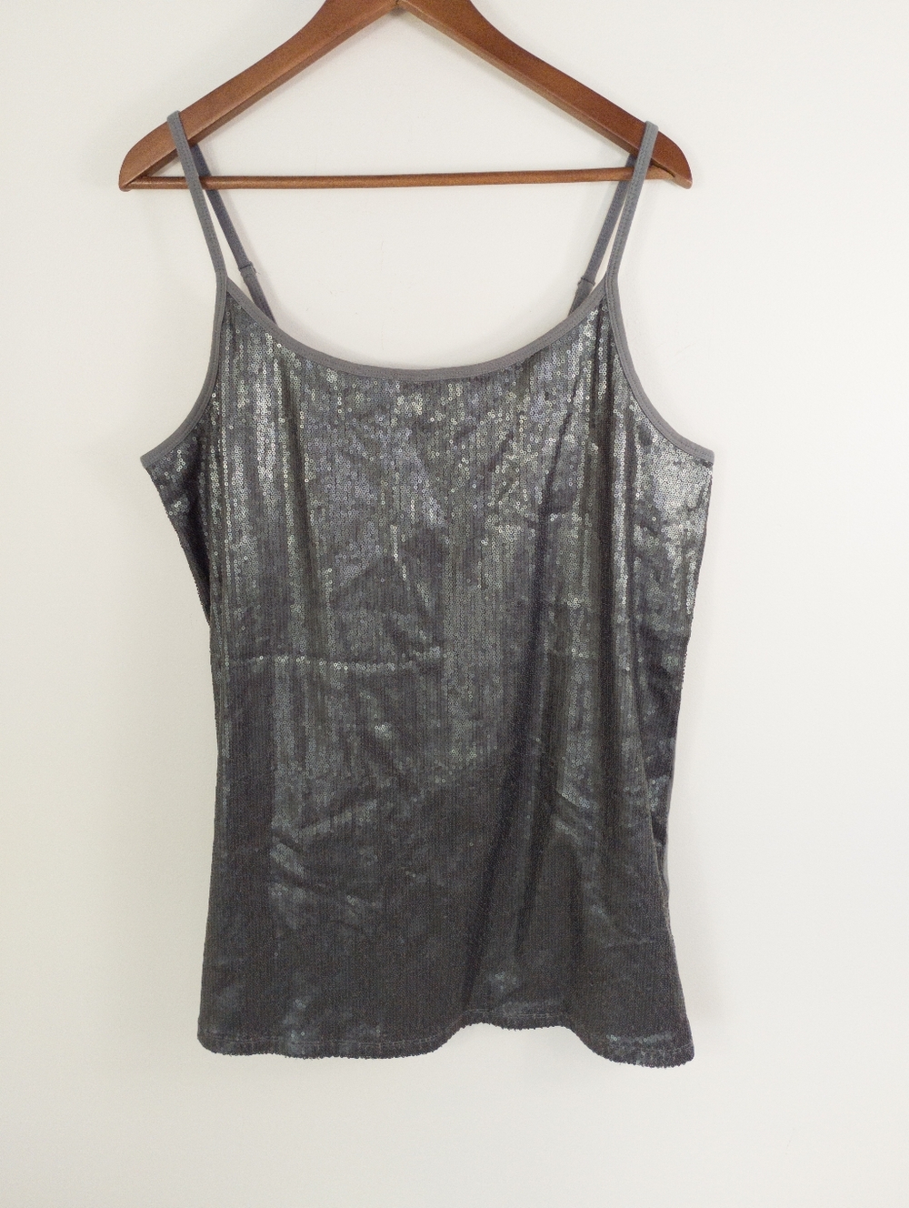 Torrid Silver Sequin Spaghetti Strap Top Size 3X